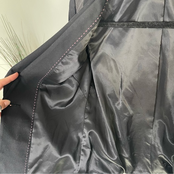 Alice + Olivia XS Black Blazer with Leather Accents - Picture 7 of 11